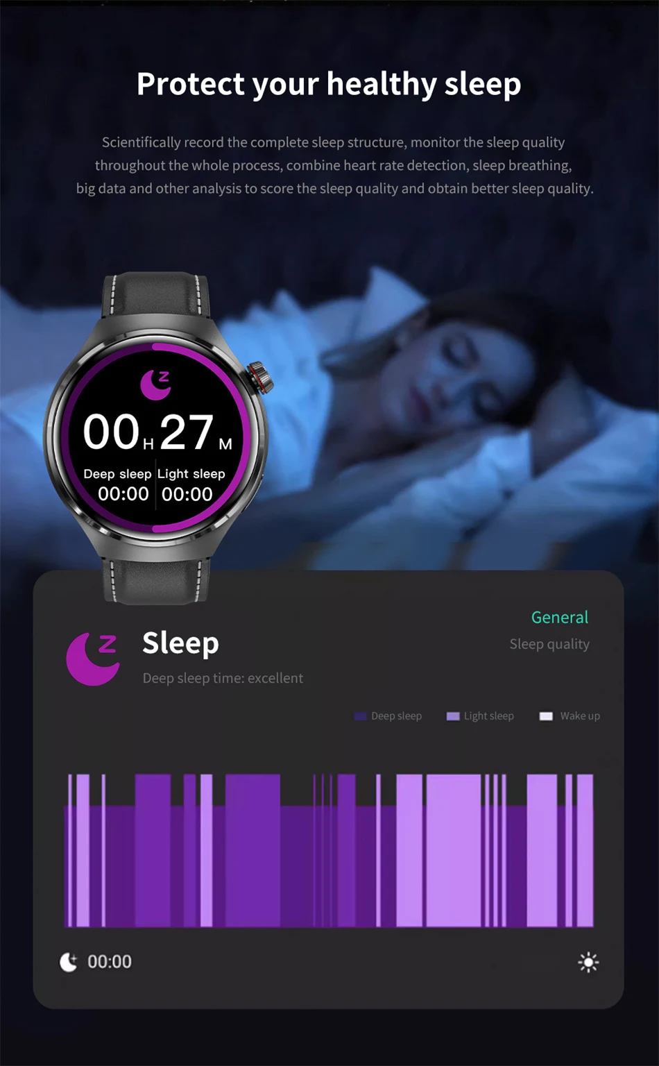 Reloj Inteligente Resistente al Agua con Monitor Cardíaca