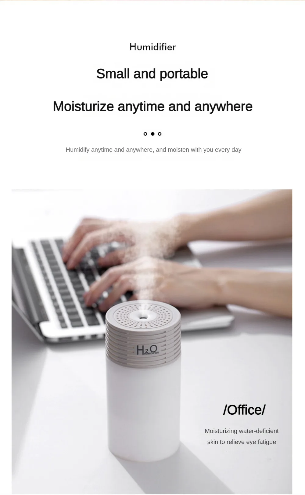 Eficaz Humidificador táctil para coche: Aire fresco y relajante