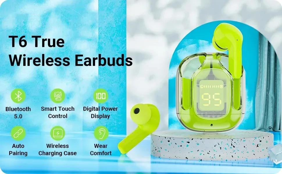 Innovador los Audífonos T6 Inalámbricos TWS