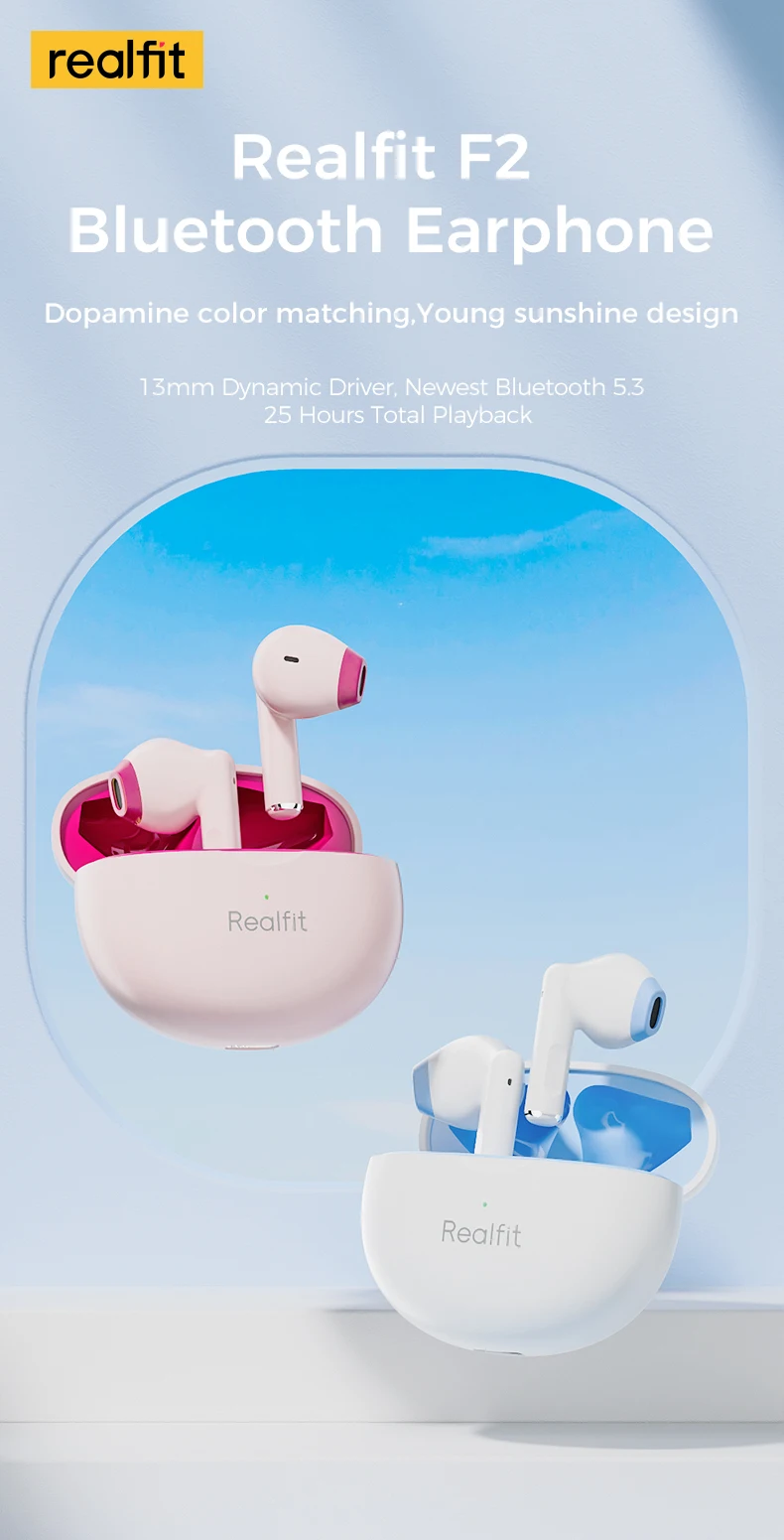 Auriculares Inalámbricos Realfit Sonido Superior Y Conexión