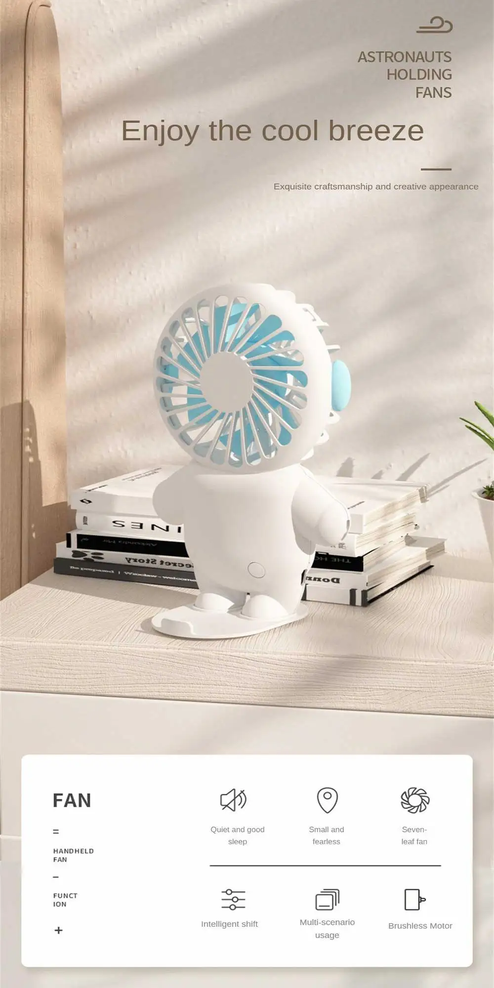 Innovador Mini ventilador pequeño USB astronauta