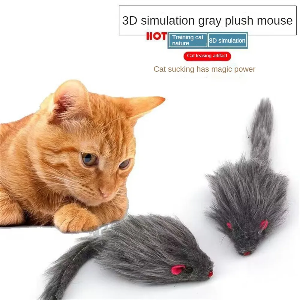 Fabuloso Ratón de Felpa Suave Falso para Gatos