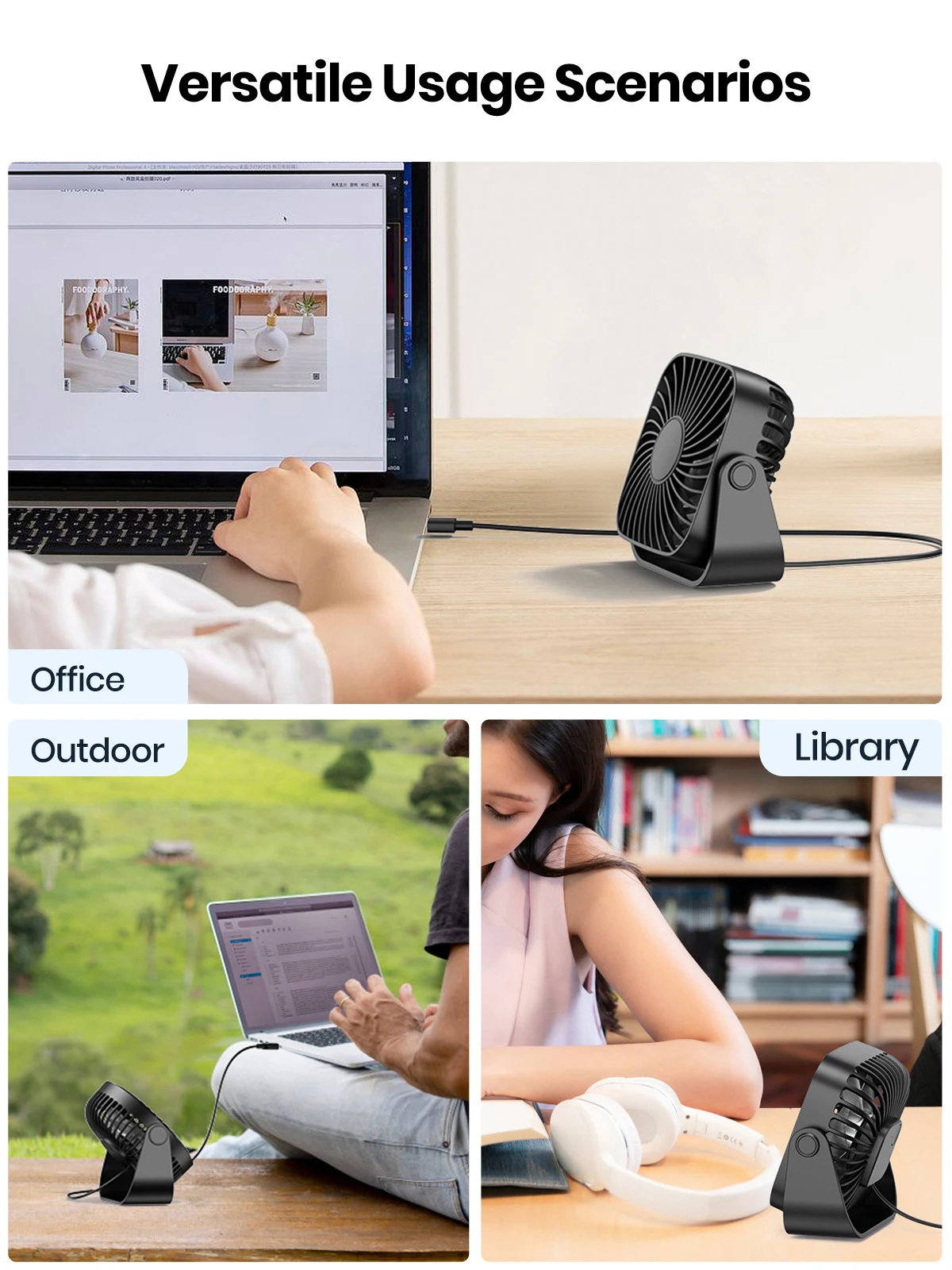 Ventilador Usb Portátil Práctico Y De Calidad Superior