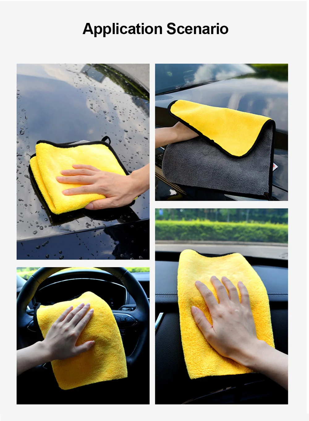 Toalla De Microfibra Ultra Absorbente Para Cuidado De Coche