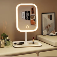Espejo De Tocador De Escritorio Con Luz Led Para Maquillaje