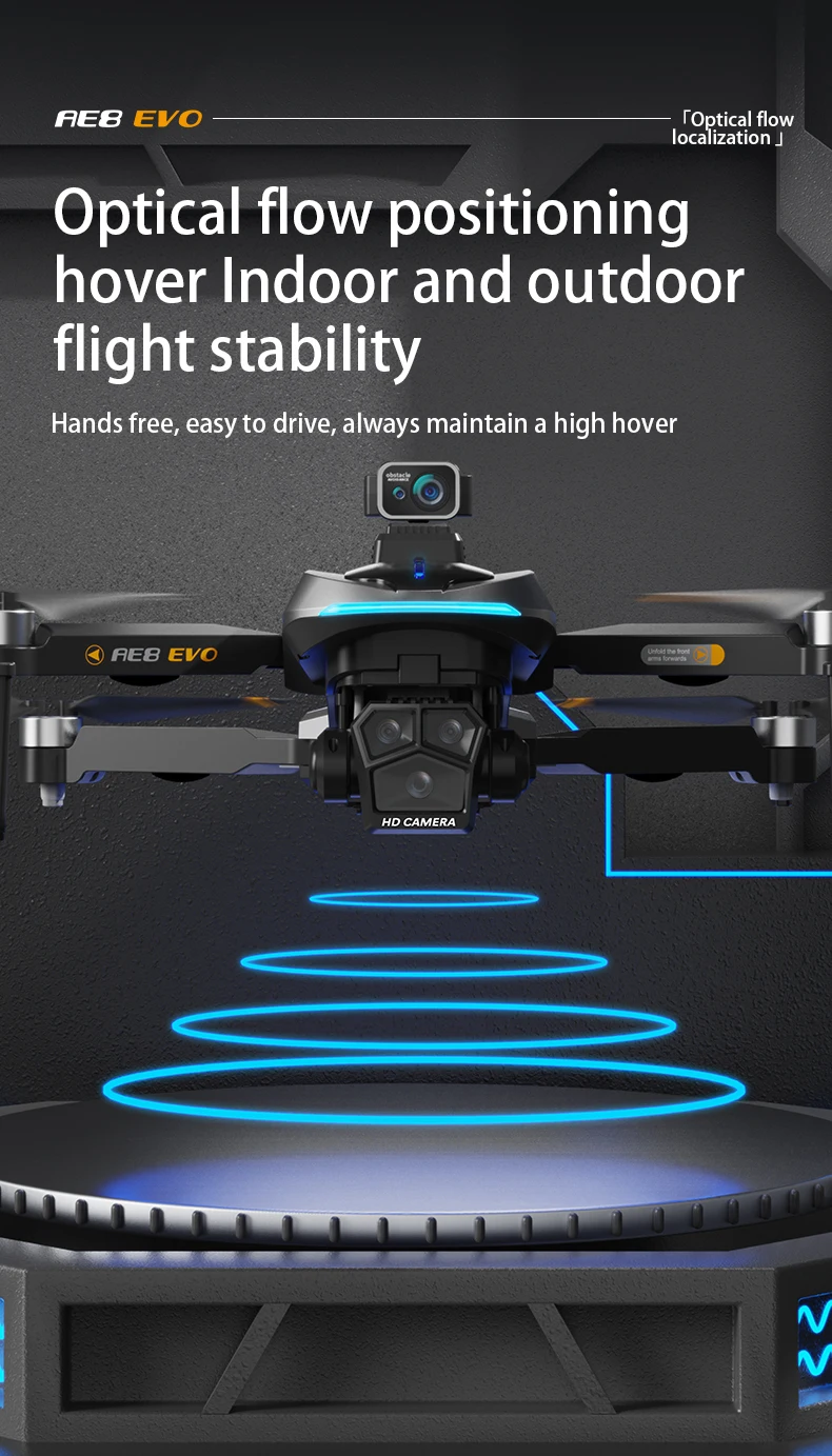 Grandioso Dron Con Tres Cámaras Para Fotografía 8K