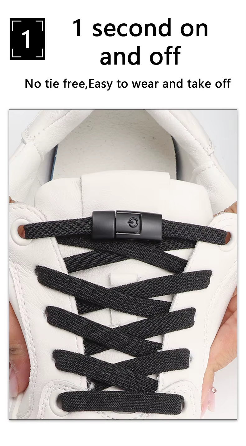 Nuevo Cordones Elásticos de Bloqueo de Presión