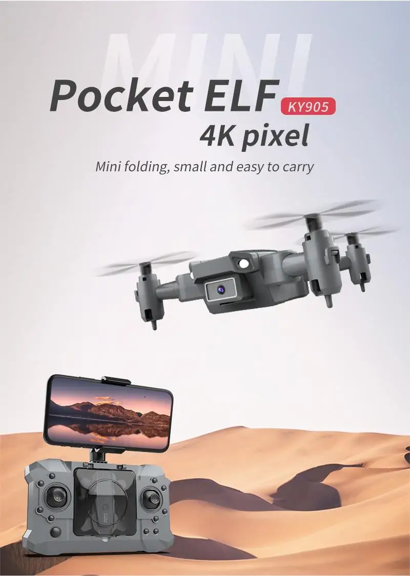 Nuevo Mini dron 4K HD GPS Fotografía y Grabación de Video