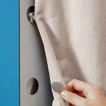 Gancho Magnético de Metal Moderno para Cortinas Elegantes