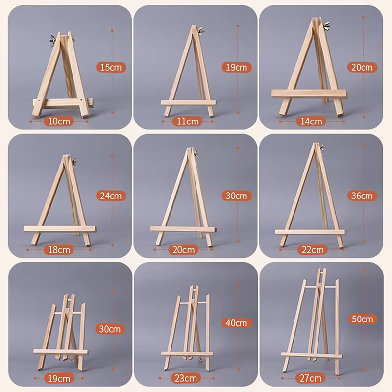 Mini Estante De Madera Natural Para Trípode