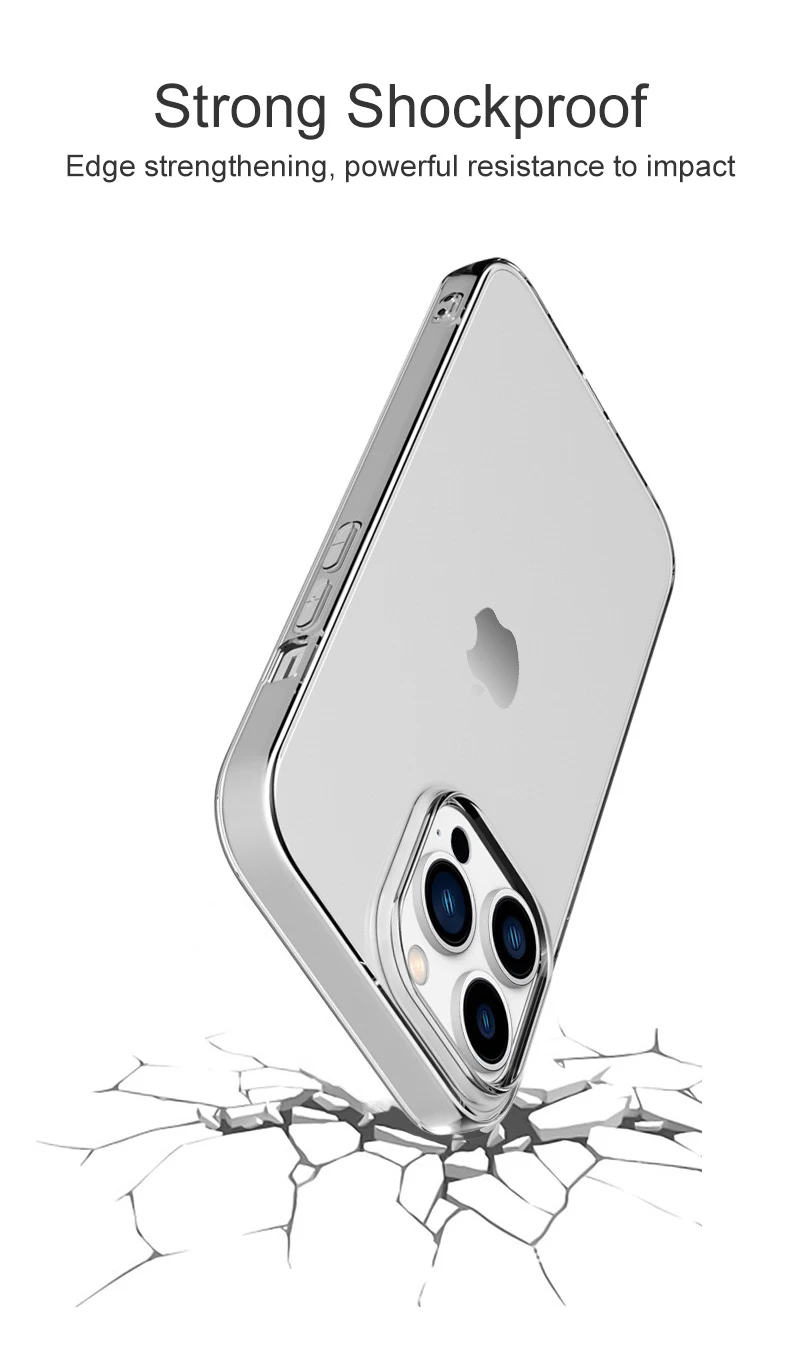 Funda de Silicona Transparente Ultra Resistente para iPhone