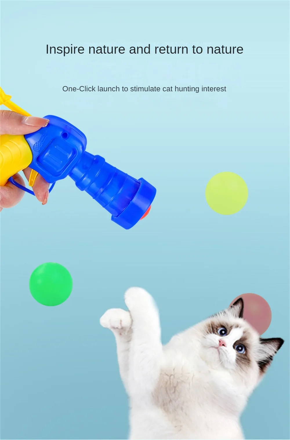 Magnifico Juguetes Interactivos de Lanzamiento para Gatos