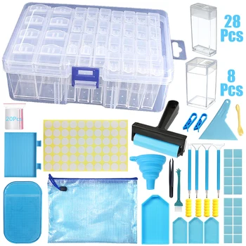Caja de almacenamiento de pintura de diamantes con cuentas