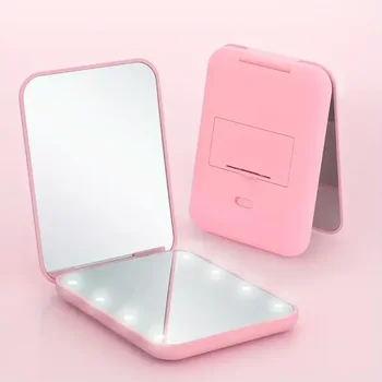 Mini Espejo de Maquillaje LED: Compacto y Práctico