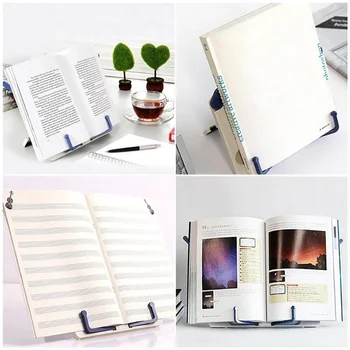 Sujetalibros plegable portátil, soporte para libros