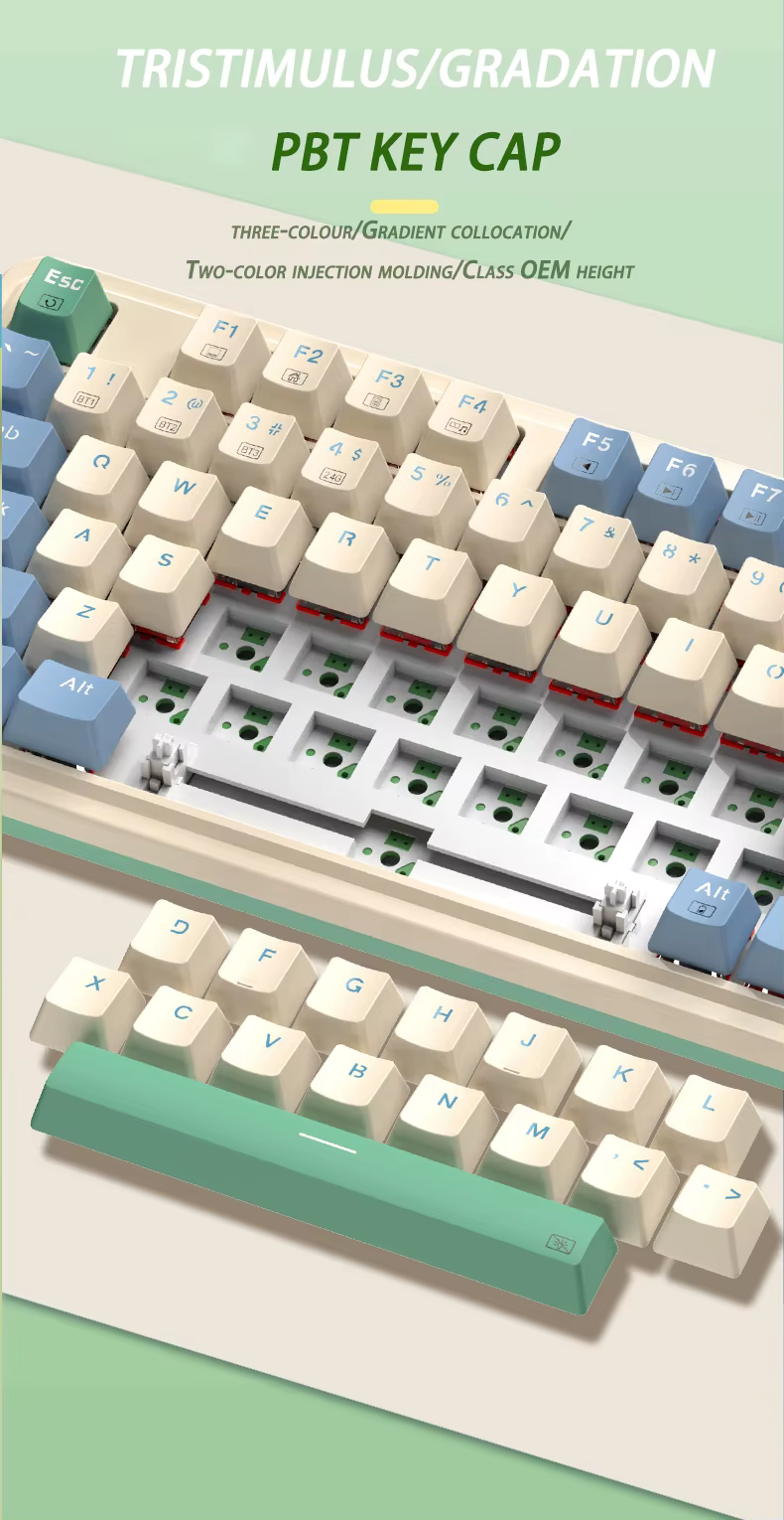 Novedoso Teclado Mecánico Inalámbrico con Bluetooth