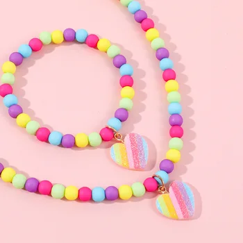 Makersland Collares de corazón para niña