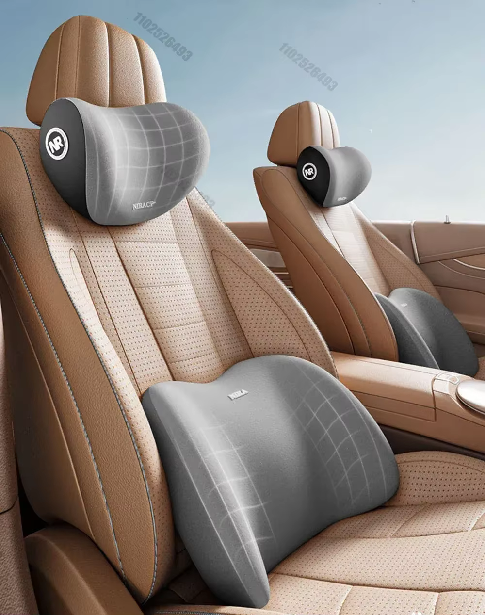 Soporte Lumbar y Reposacabezas Esencial para Carro