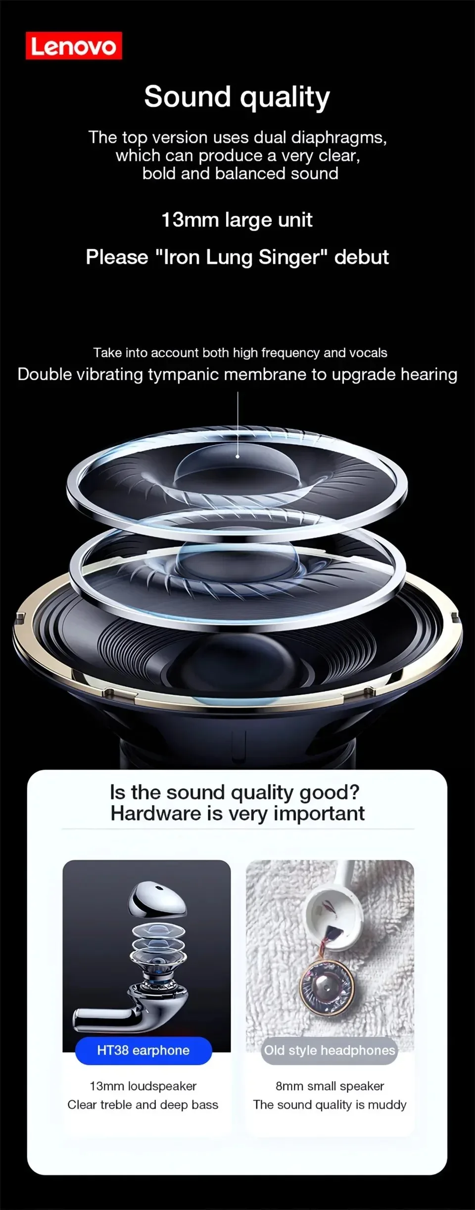 Irresistible Lenovo auriculares inalámbricos
