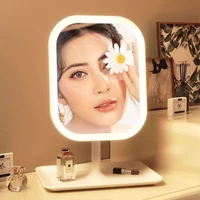 Espejo De Tocador De Escritorio Con Luz Led Para Maquillaje