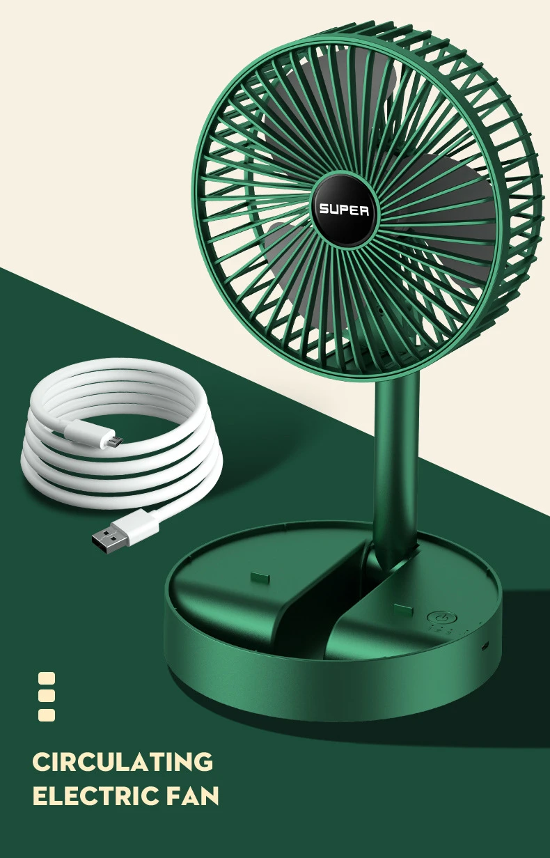 Notable Ventilador De Pie Telescópico Portátil Plegable