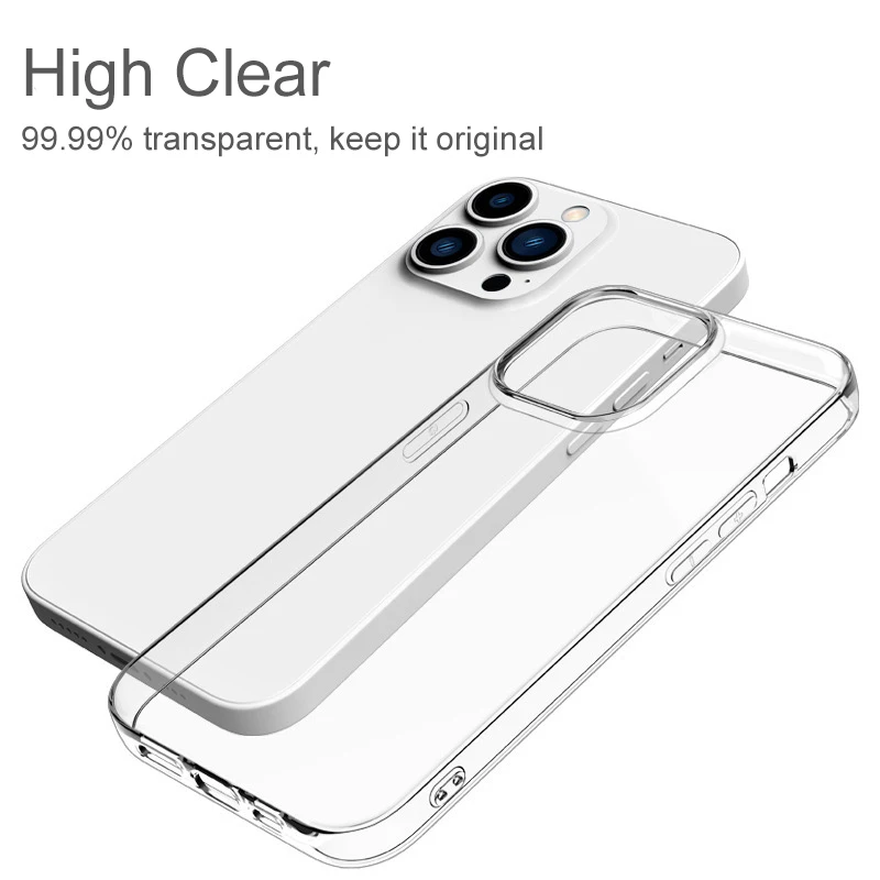 Funda de Silicona Transparente Ultra Resistente para iPhone