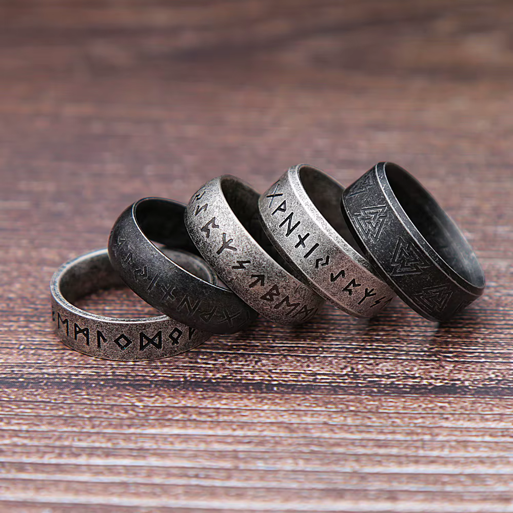 Nuevo Anillo retro vikingas para caballeros y damas