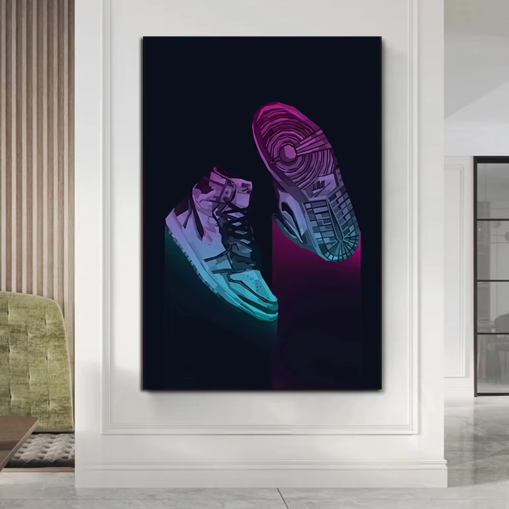 Zapatillas De Deporte De Graffiti De Moda Póster