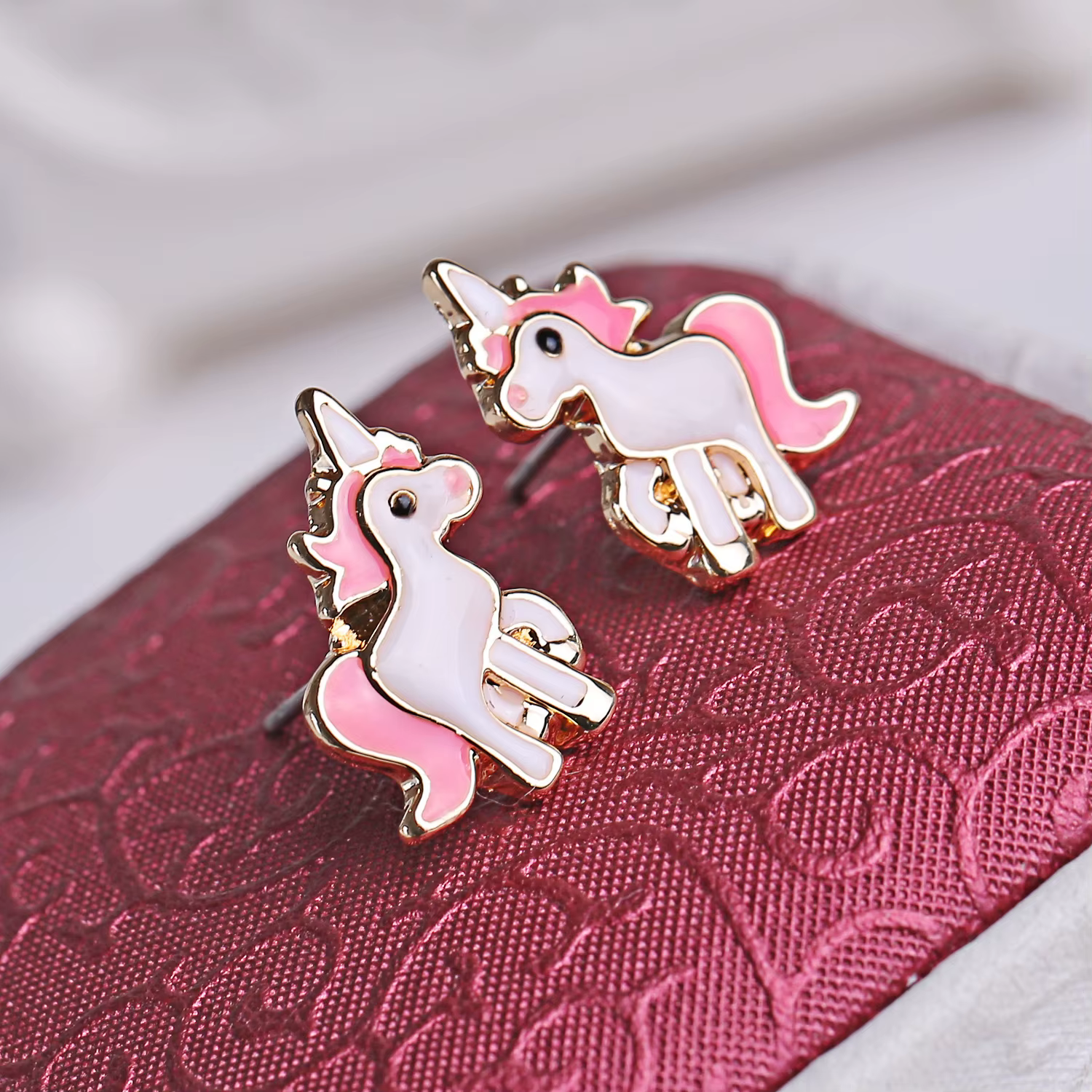 Conjunto de pulsera collar pendiente de poni para niños